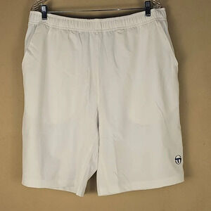 NWT Sergio Tacchini Mens Brilliant‎ White Court Shorts XL
